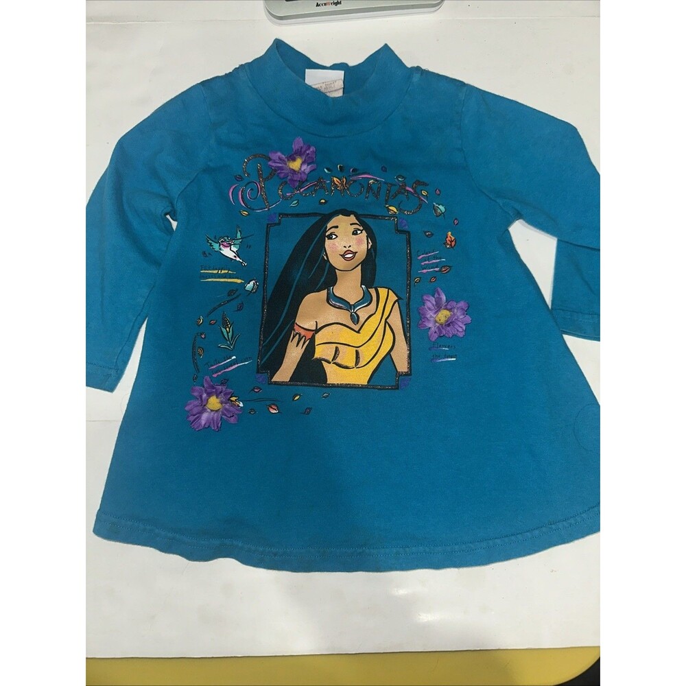 The Disney Store 3T Pocahontas Tie-Dye 90s Long Sleeve VTG
